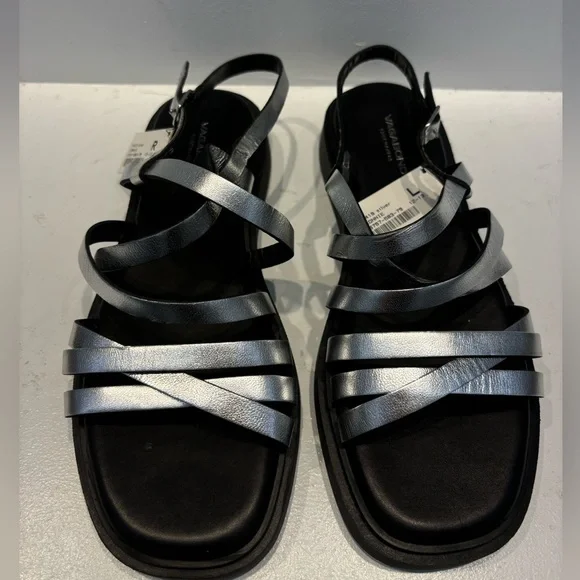 Vagabond Shoemakers Connie Strappy Sandal Silver 37 - Picture 3 of 7